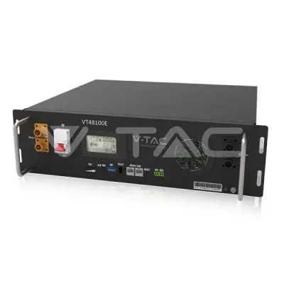 Acumulator V-TAC 5.12 kWh, Montaj in Rack, IP20, 51.2V, 6000 Cicluri